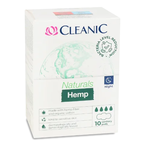 Прокладки Cleanic NaturalsOrganic CottonHemp Night
