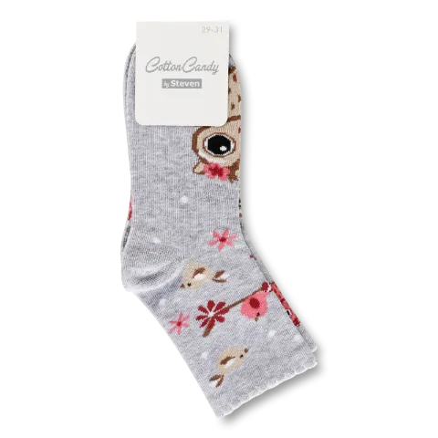 Шкарпетки дит Steven CotCandy DN423 сір.мел р29-31