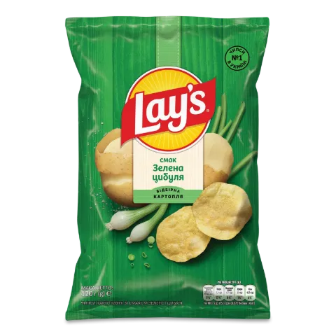 Чипси Lay's картопляні зі смаком зеленої цибулі