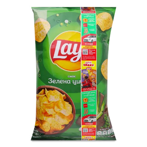 Чипси Lay's картопляні зі смаком зеленої цибулі