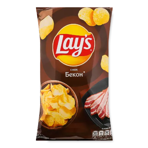Чипси Lay's картопляні зі смаком бекону