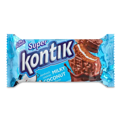 Печиво Konti Super Kontik зі смаком кокосу молочн