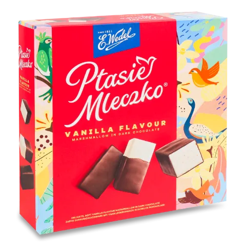 Конфеты E.Wedel птичье молоко ваниль чер/шок