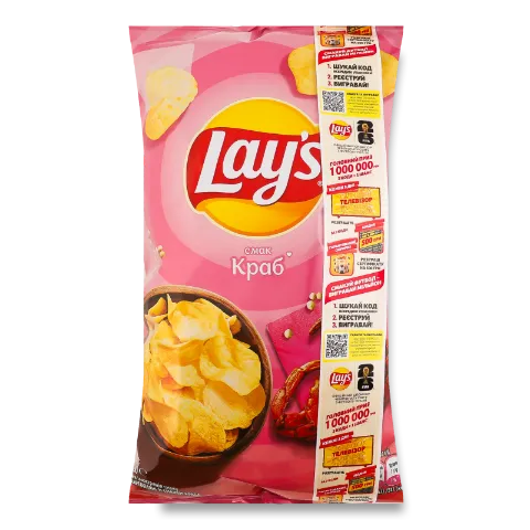 Чипси Lay's картопляні зі смаком краба