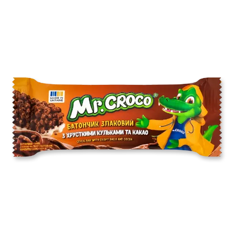 Батончик Mr.Croco злаковий з какао