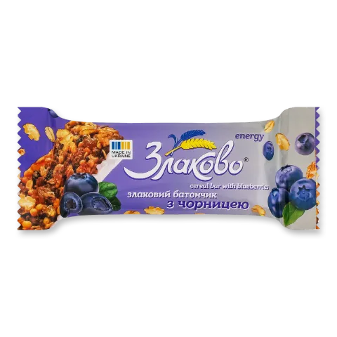 Батончик Злаково злаковий з чорницею