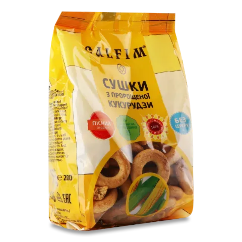 Сушки Galfim із пророщеної кукурудзи