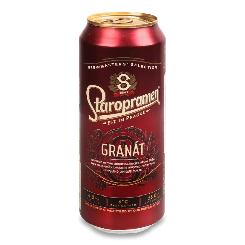 Пиво Staropramen Granat темне з/б