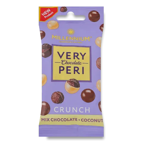 Драже Millennium Very Peri Crunch у шоколаді з кокосом