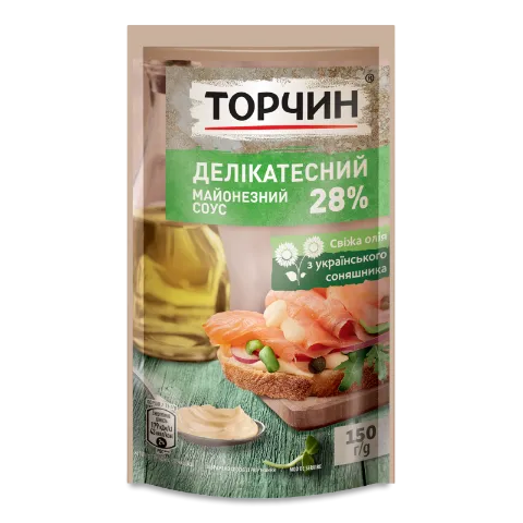 Соус «Торчин» «Делікатесний» майонезний 28% д/п