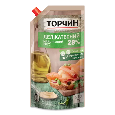 Соус «Торчин» «Делікатесний» майонезний 28% д/п