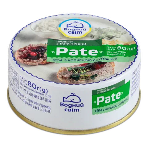 Продукт з ікри тріски з копченою скумбрією Pate