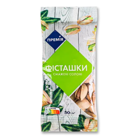 Фісташки Премія смажені солоні пакет