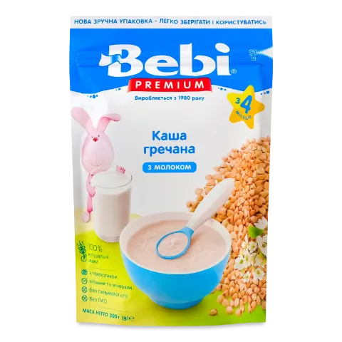 Каша гречана Bebi Premium з молоком