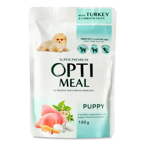 Корм для цуценят Optimeal індичка-морква в соусі