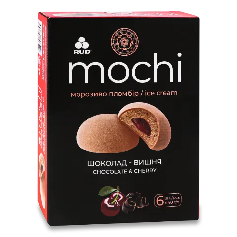 Морозиво Рудь Mochi шоколад-вишня пломбір