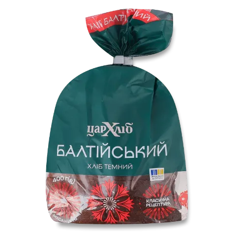 Хліб Цар-Хліб Балтійський темний половинка нарізаний