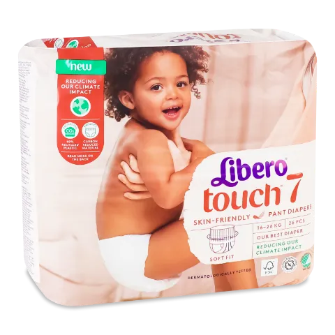Підгузники-трусики Libero Touch 7 16-26кг