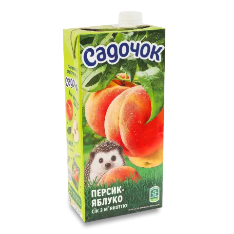 Сік «Садочок» персик-яблуко з м'якоттю