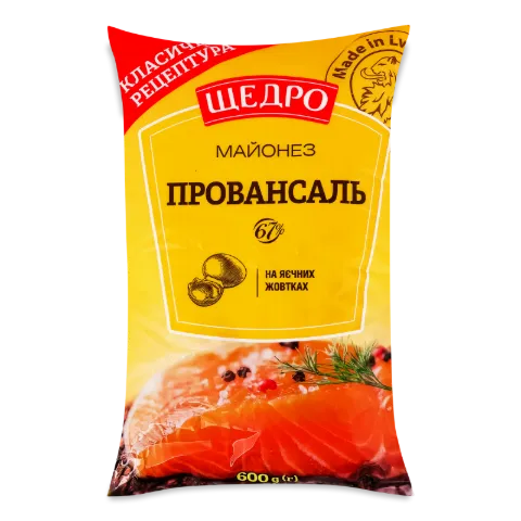 Майонез «Щедро» «Провансаль» 67% ф/п