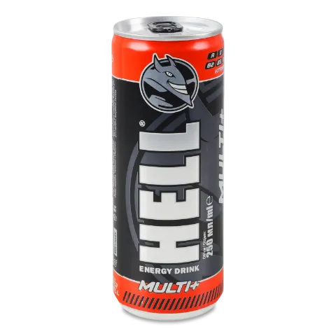 Напій енергетичний Hell Multi+ безалкогольний газований з/б