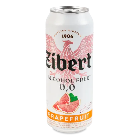 Пиво Zibert Grapefruit світле нефільтроване безалкогольне з/б