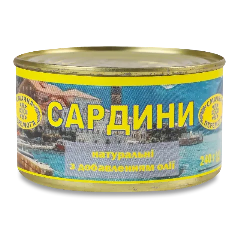 Сардины Смачна Перемога натур с добавл масла ж/б