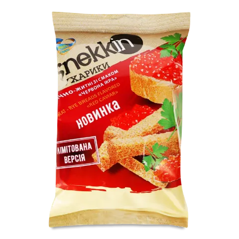 Сухарики Snekkin пшенично-житні смак червона ікра