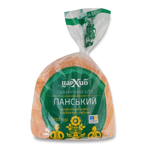 Хліб Цар-Хліб Панський пшеничний половинка нарізаний