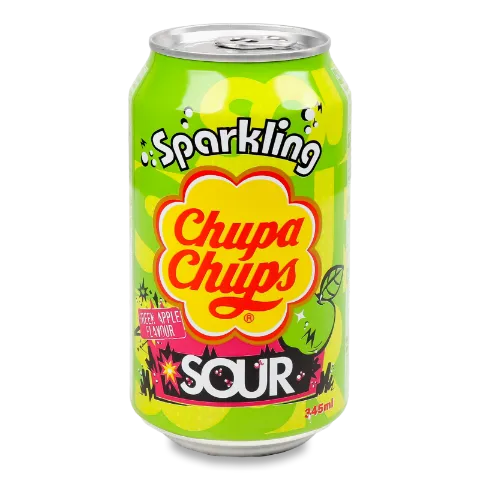 Напиток Chupa Chups Sour Green Apple газ ж/б