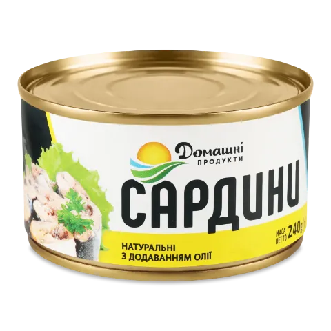 Сардини Домашні продукти в олії з/б
