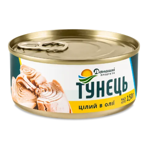 Тунець Домашні продукти цілий в олії з/б