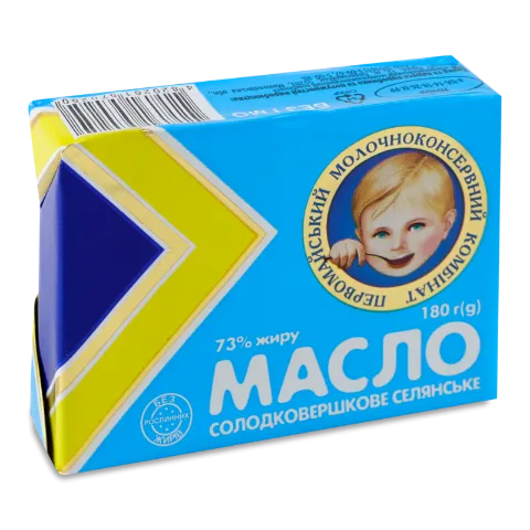 Масло солодковершове Первомайський МКК Селянське 73%