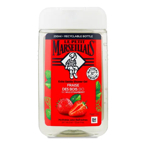 Гель д/душ Le Petit Marseillais Био Дикая клубника