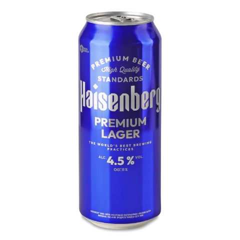 Пиво Haisenberg Premium Lager светлое ж/б