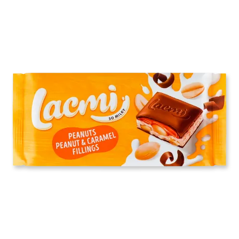 Шоколад мол Roshen Lacmi з арахісом/карам-арах нач