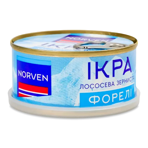 Ікра лососева Norven Форелі зерниста з/б