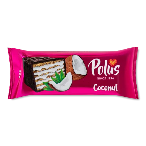 Торт Polus Кокос вафельний глазурований