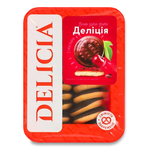 Печиво Delicia зі смаком вишні здобне