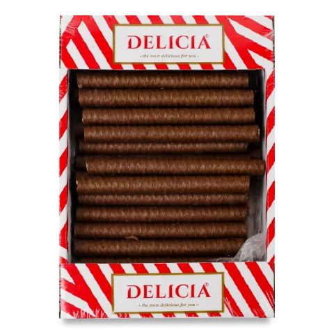 Вафлі Delicia Трубочки зі смаком кокосу