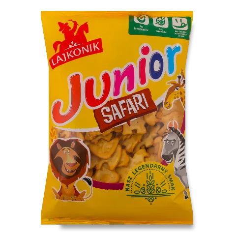 Крекери Lajkonik Junior Safari зі смаком ванілі