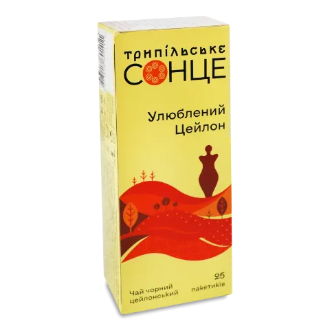 Чай черный «Трипільське Сонце» «Любимый Цейлон» 25*2г