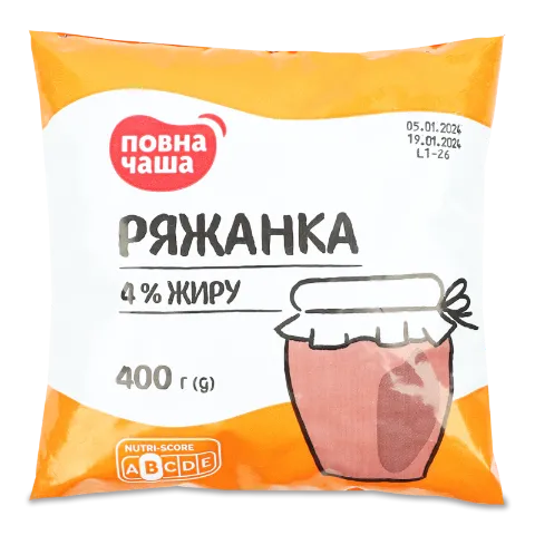 Ряжанка Повна Чаша 4% п/е