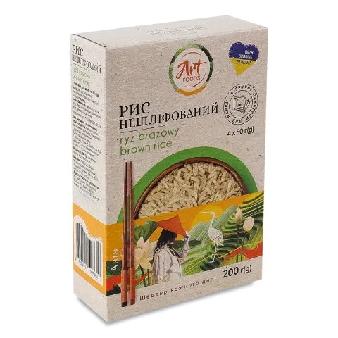 Рис Art Foods Браун нешліфований