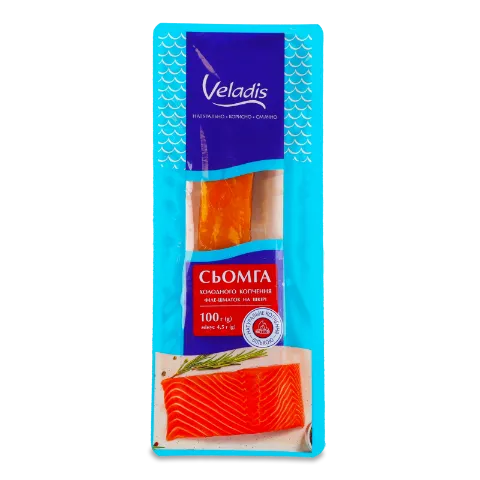 Сьомга Veladis філе, шматок на шкірі, х/к