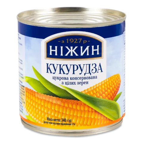 Кукурудза Ніжин цукрова консервован з цілих зерен