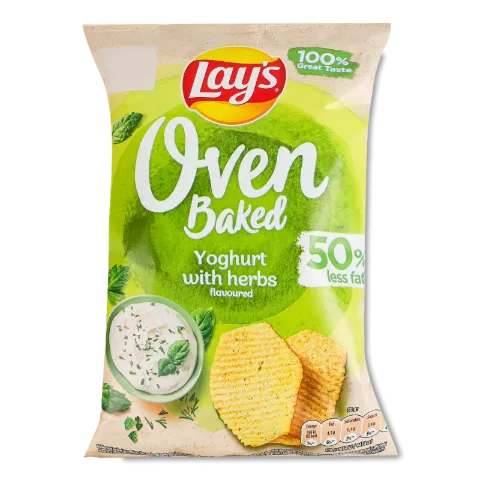 Чипси Lay's Oven Baked зі смаком йогурту з травами