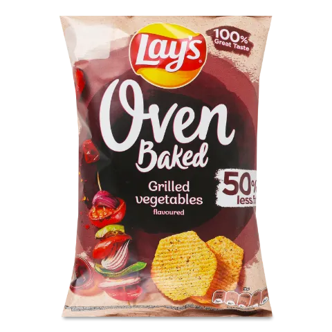 Чипси Lay's Oven Baked зі смаком овочів гриль