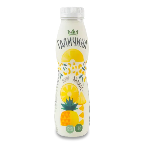 Йогурт «Галичина» ананас 2,2% пет