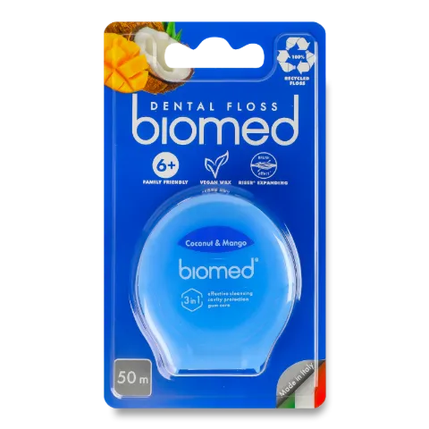 Нитка зубн Biomed Cocount-Mango 50м